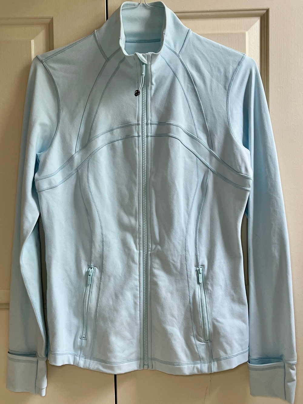 LN!🍒LULULEMON sz 12 DEFINE Jacket SHEER BLUE Icy Light Blue Pastel *LUON